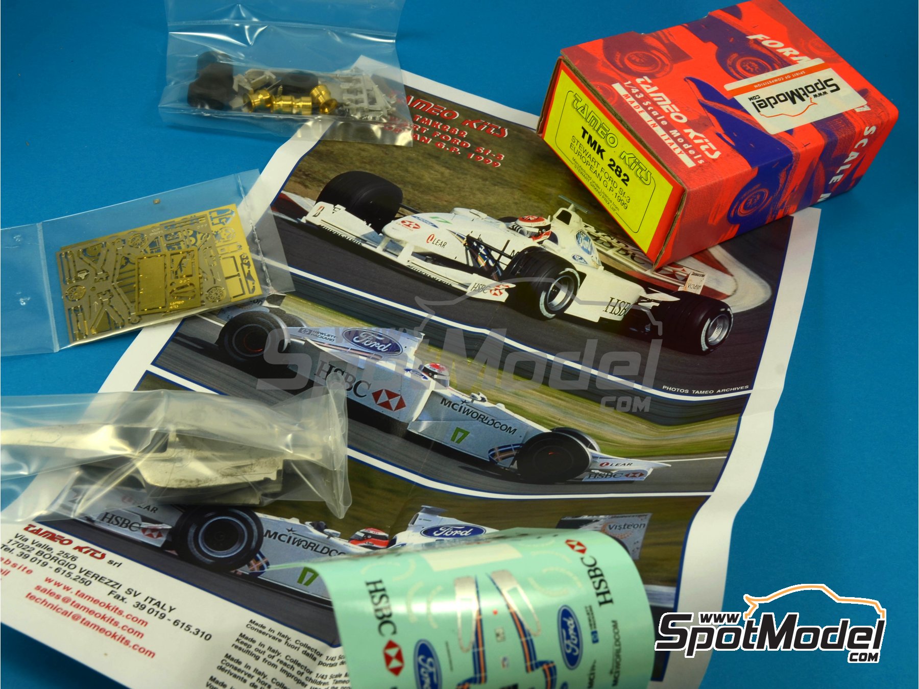 Tameo Kits TMK282: Car scale model kit 1/43 scale - Stewart Ford